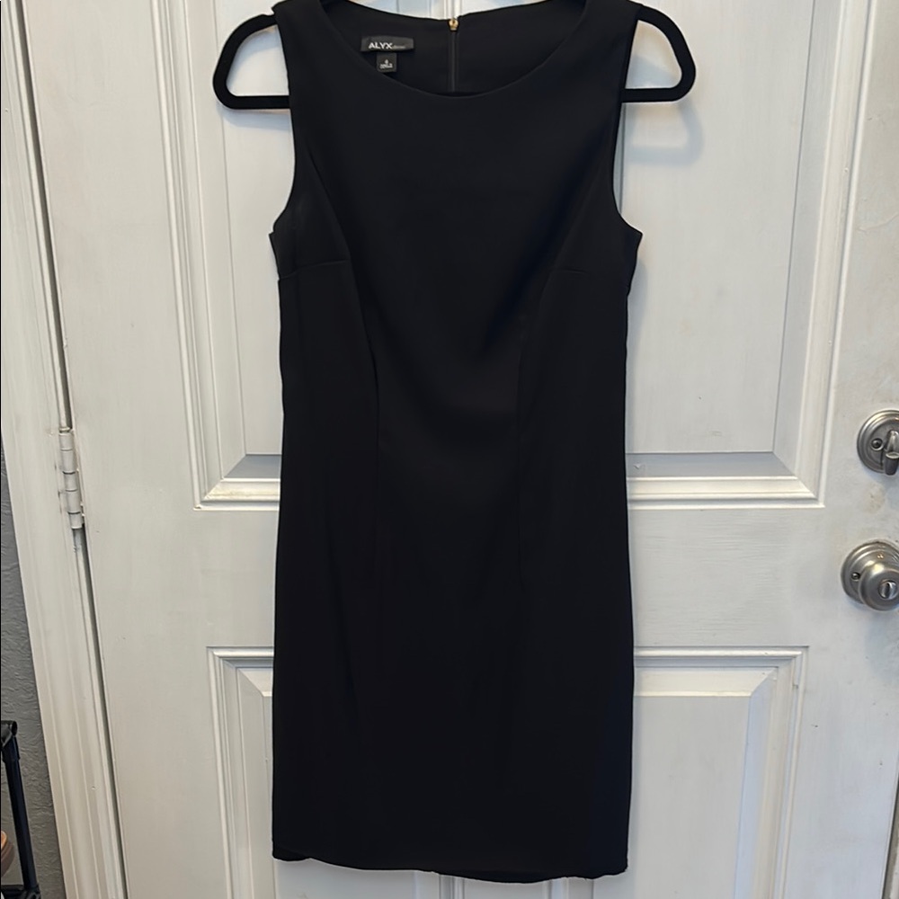 Alyx Black Sheath Mini Dress Square Neck Cocktail
